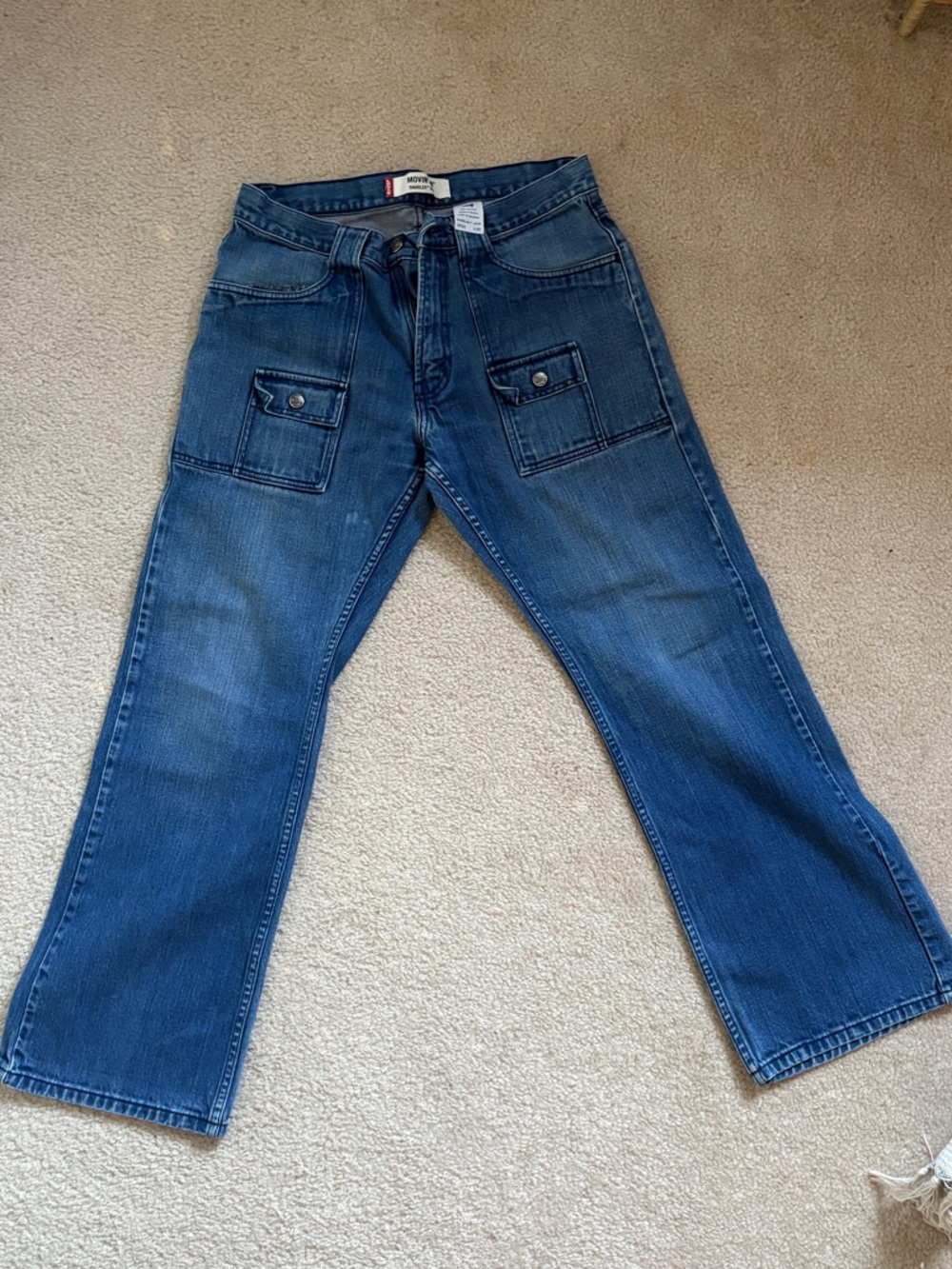 Levi's women’s  Blue Bootcut Jeans with Cargo Pockets